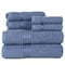 Hastings Home Hastings Home 100 Percent Cotton Hotel 6 Piece Towel Set - Light Blue 503392EVU - alternate 2